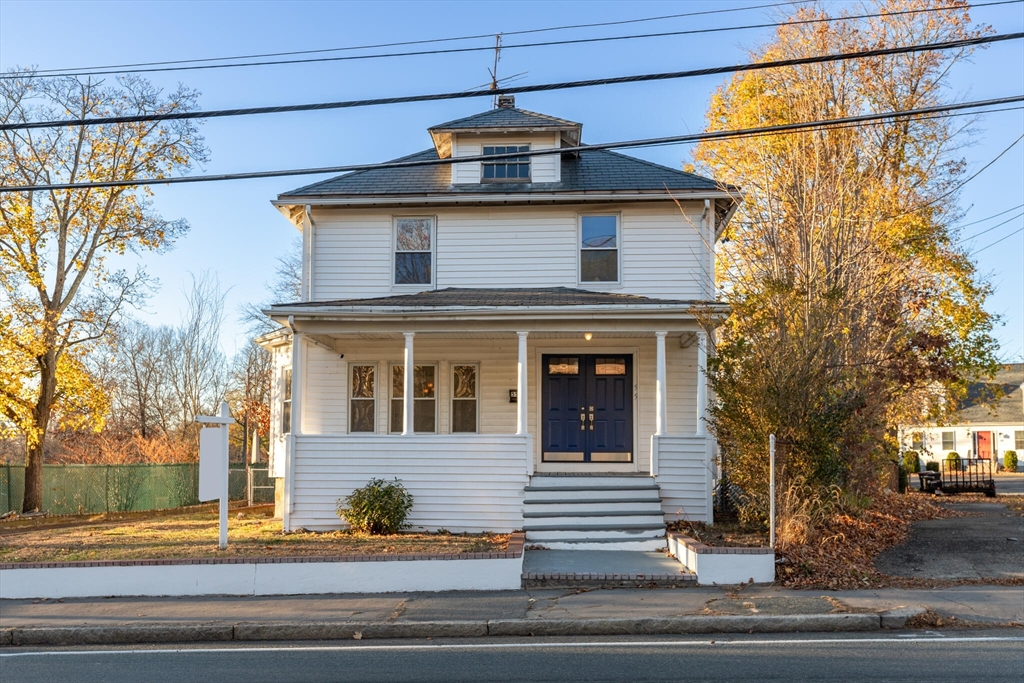 a front view of a house