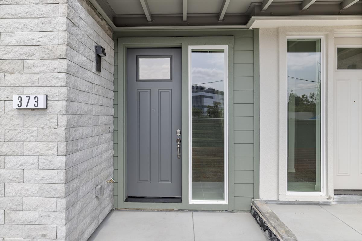 a view of front door of house