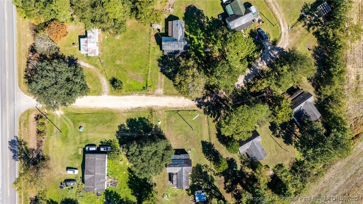 an aerial view of a residential houses