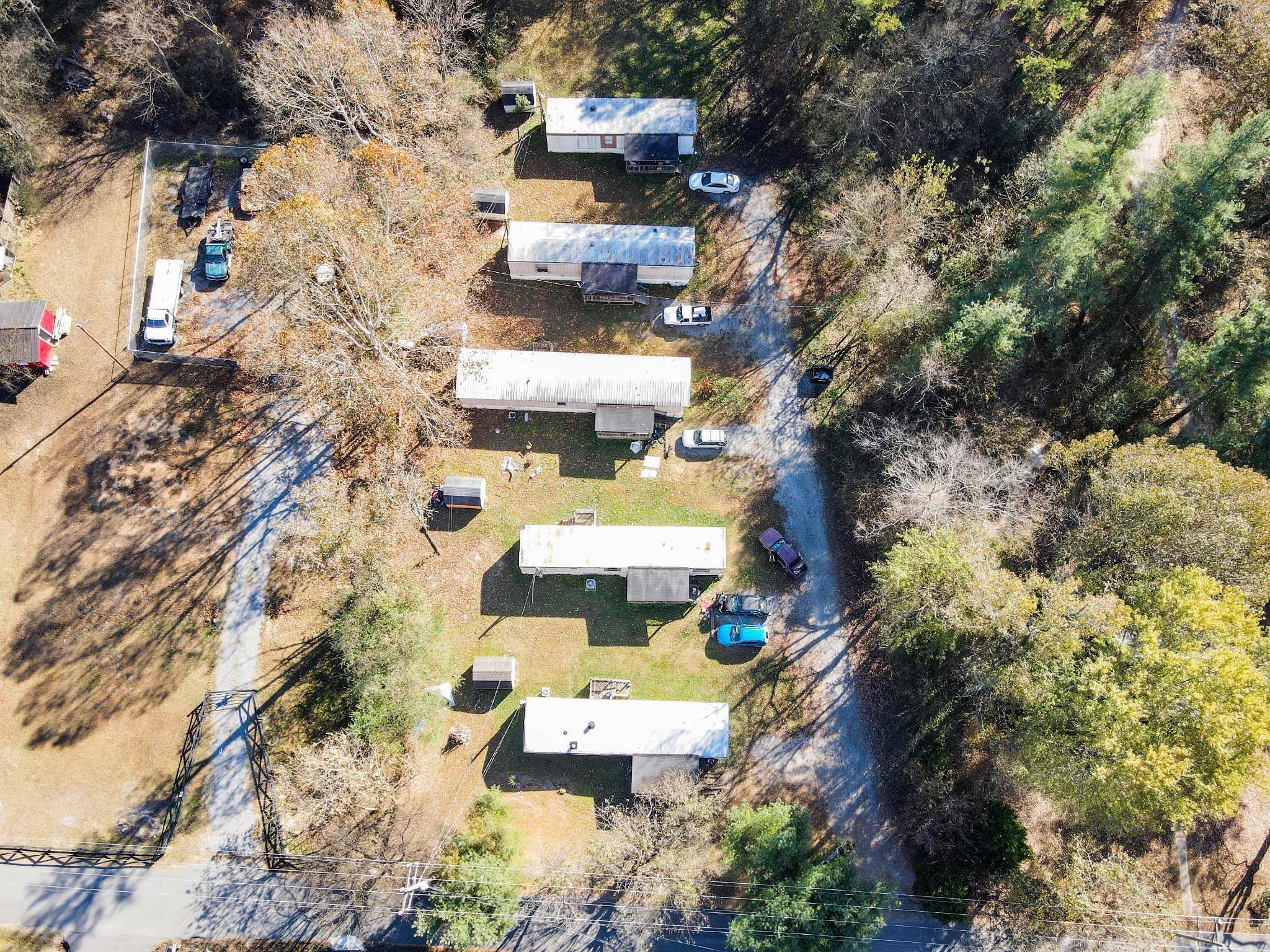 an aerial view of residential house with outdoor space