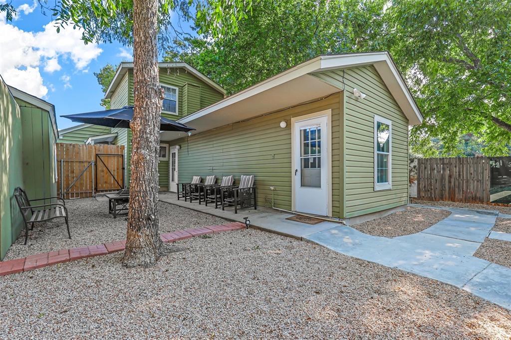 a view of a house with a patio