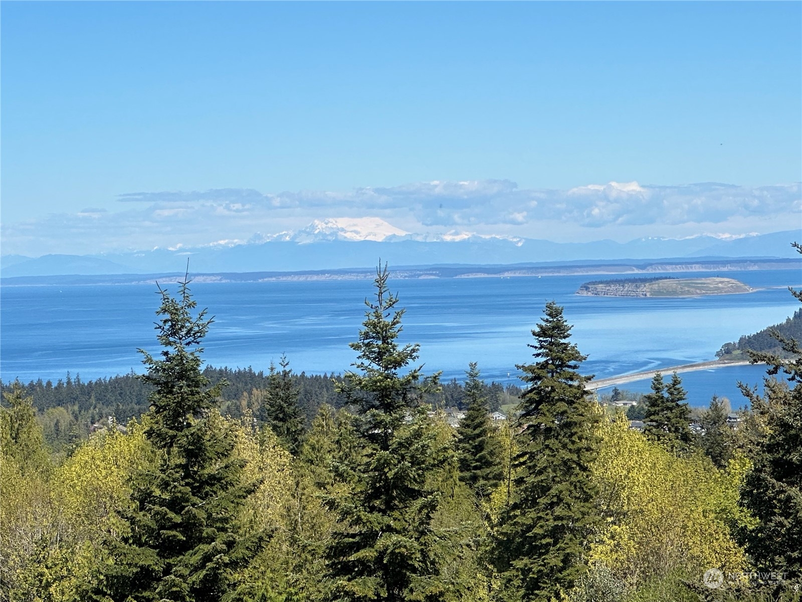 a view of lake with ocean view