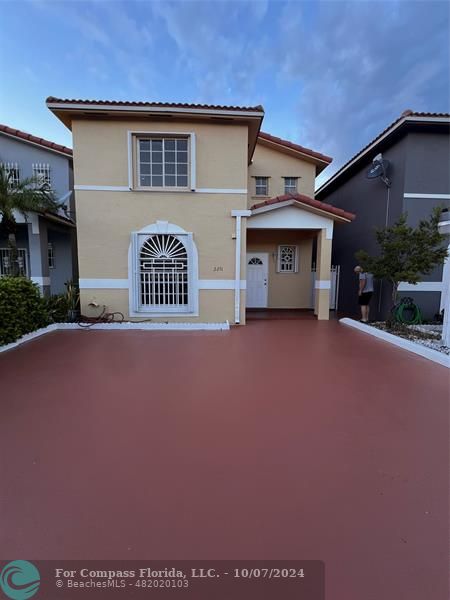 a view of a house with a outdoor space