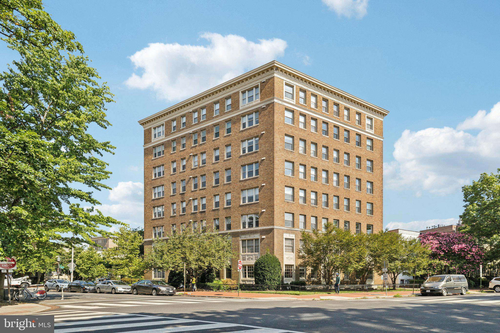 a front view of a building