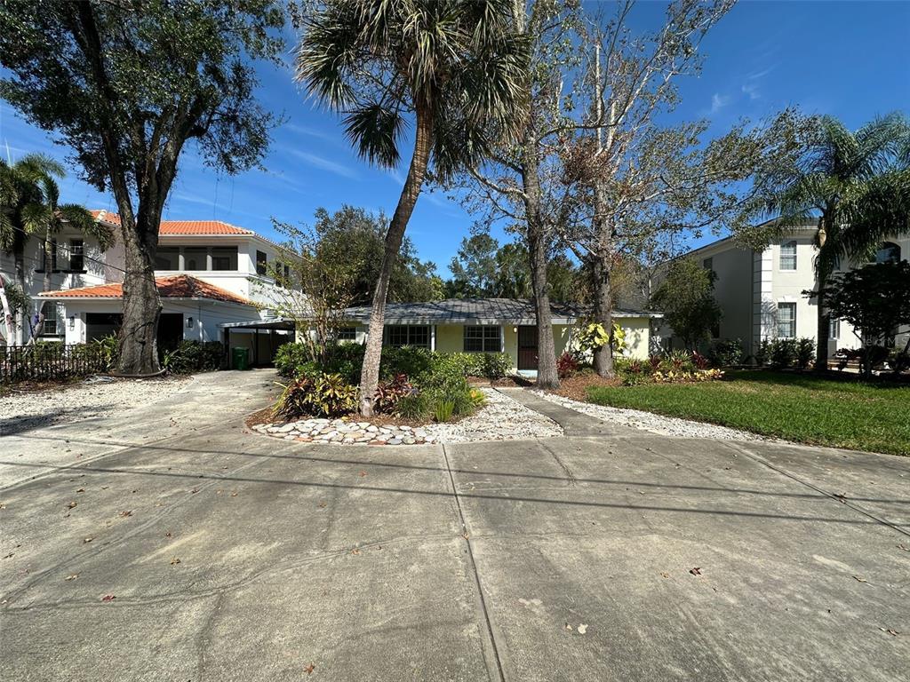 a view of a house with a patio