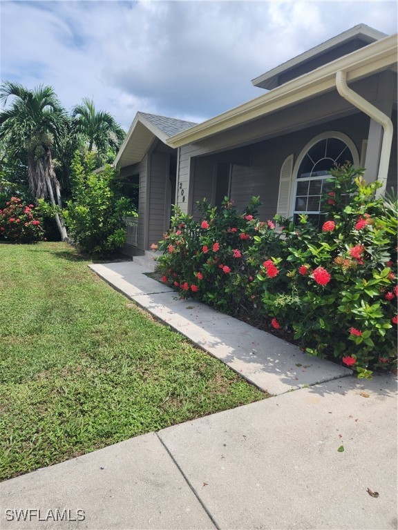 a front view of house with yard