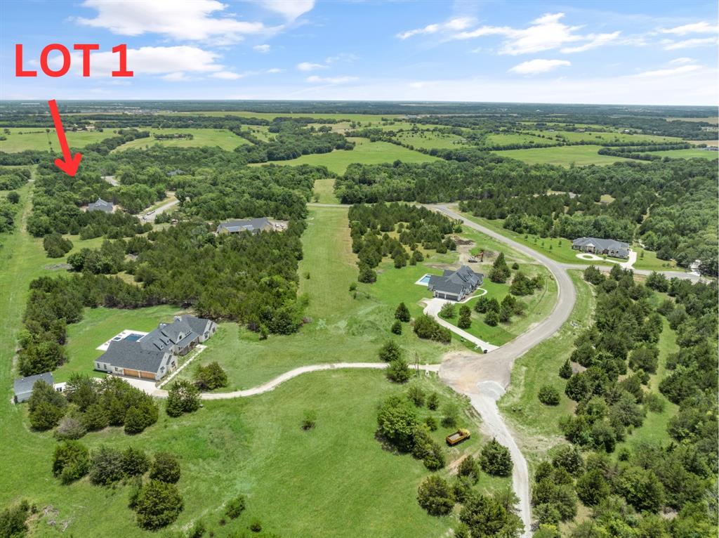 an aerial view of residential house with outdoor space and street view