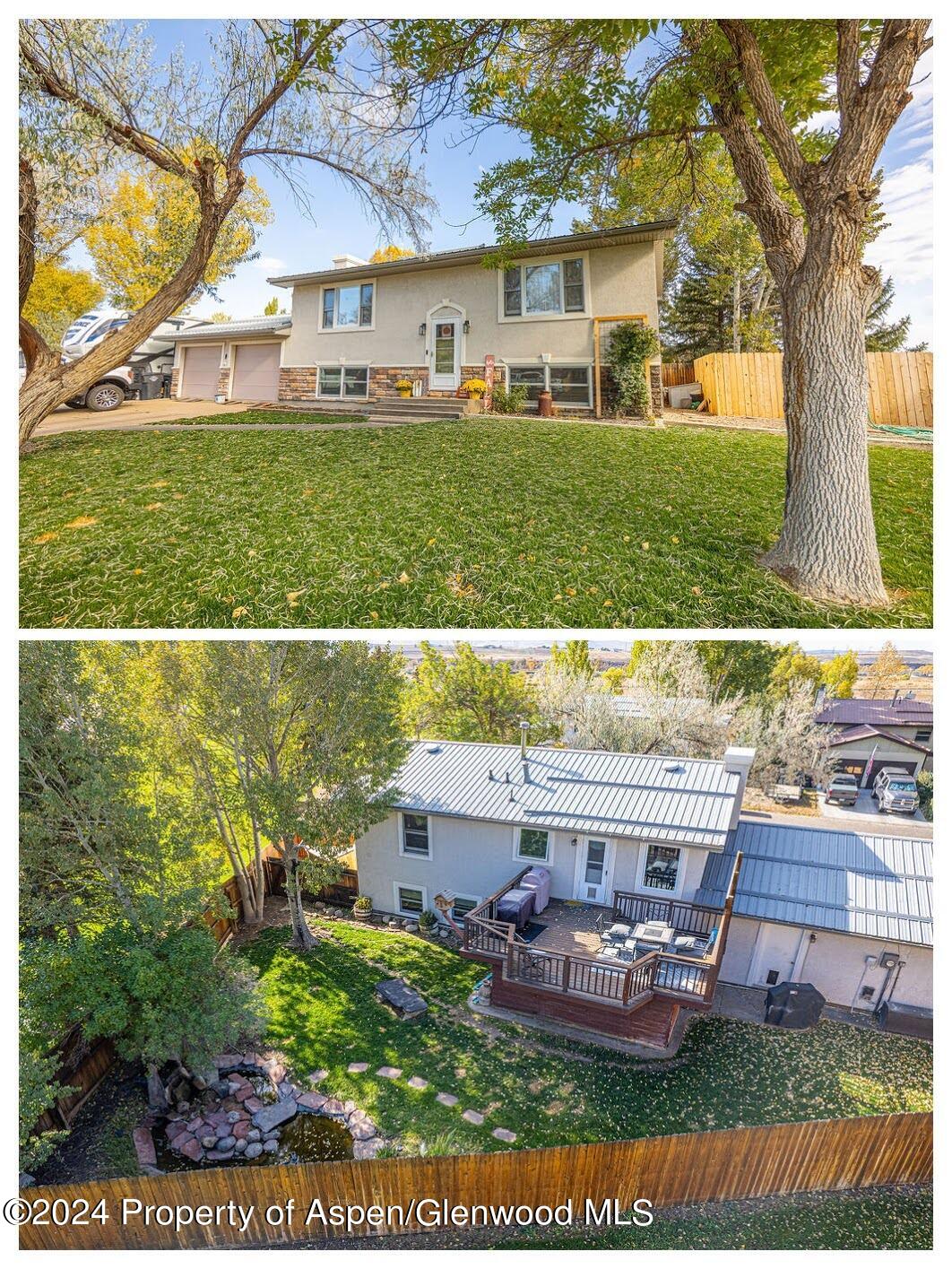 front view of house with a yard