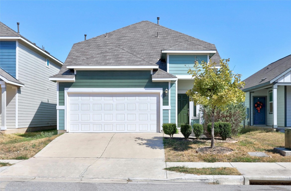 a front view of a house