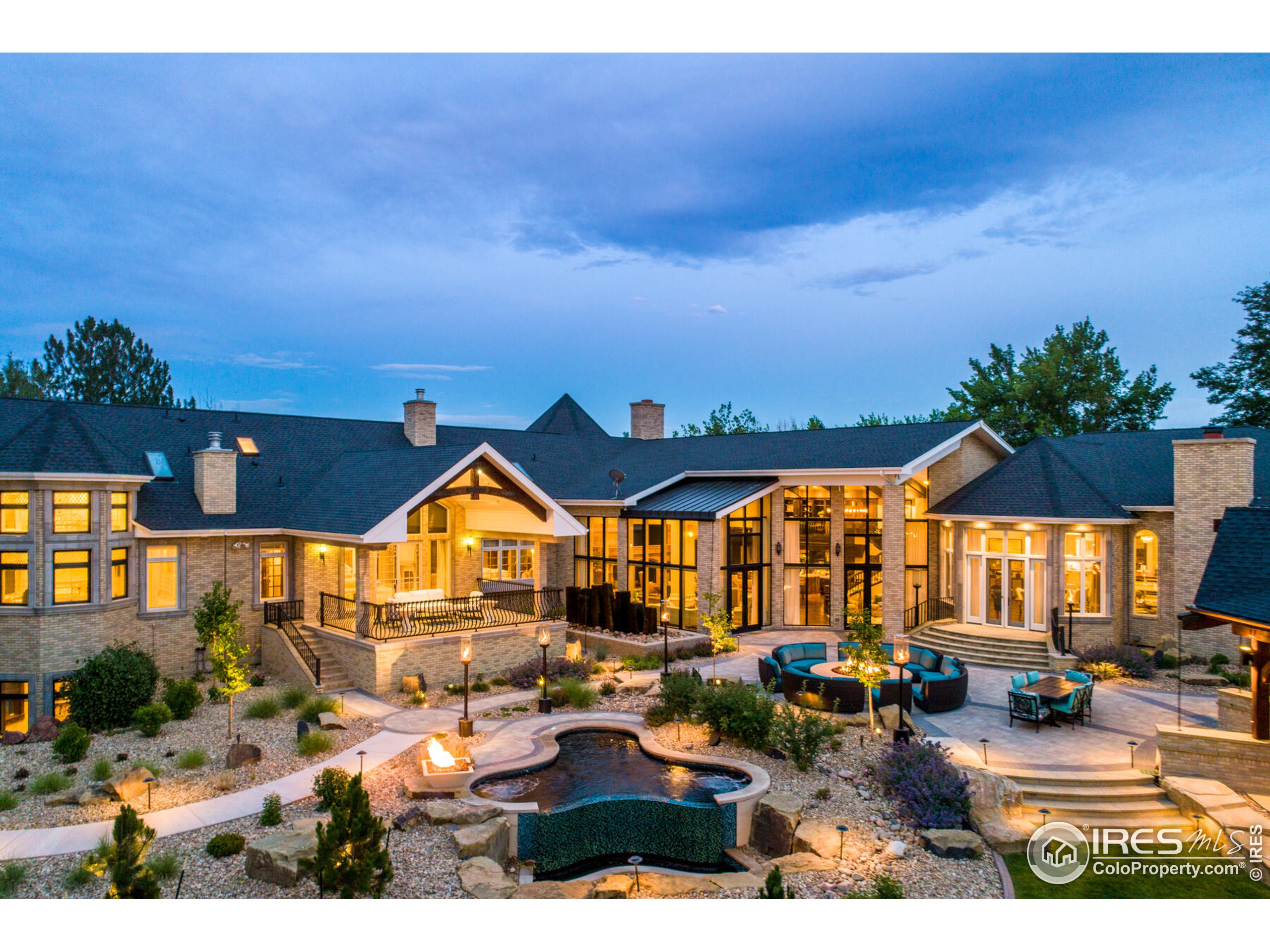 a view of a house with a patio