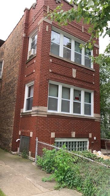 front view of a brick house