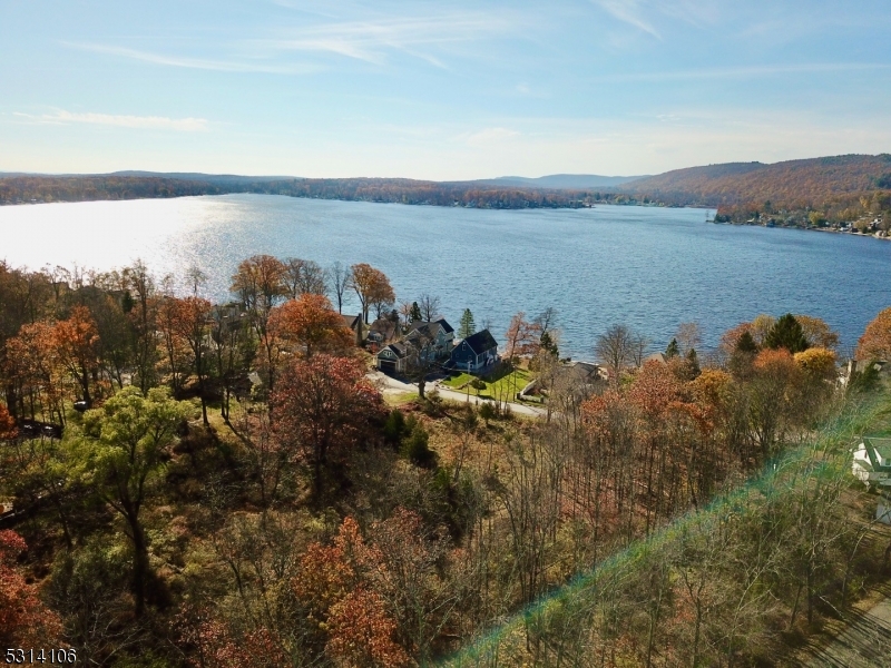 a view of a lake from a mountain