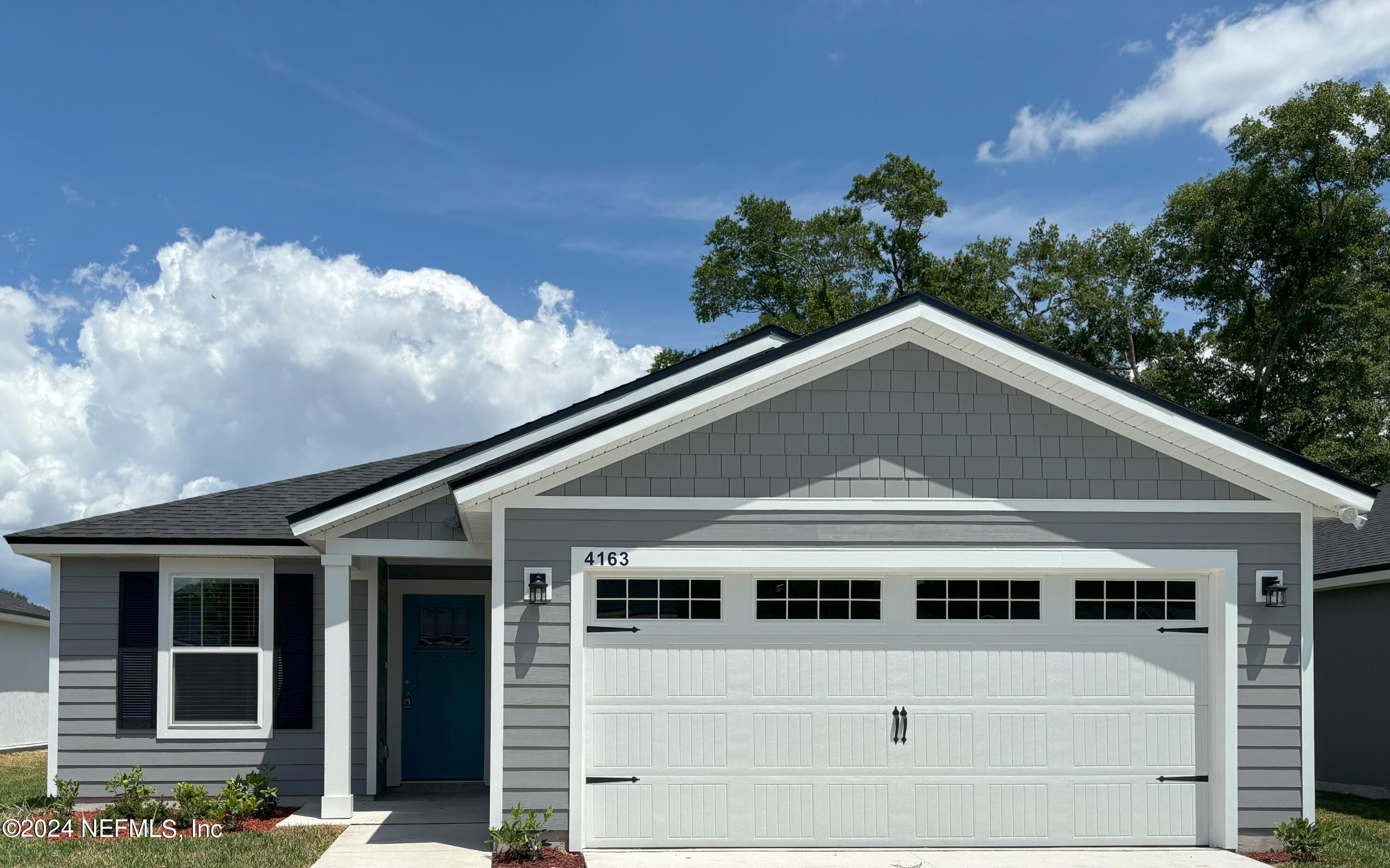 a front view of a house