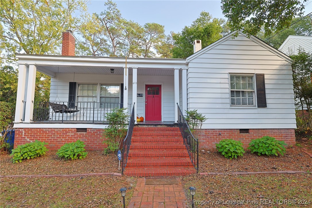 a front view of a house