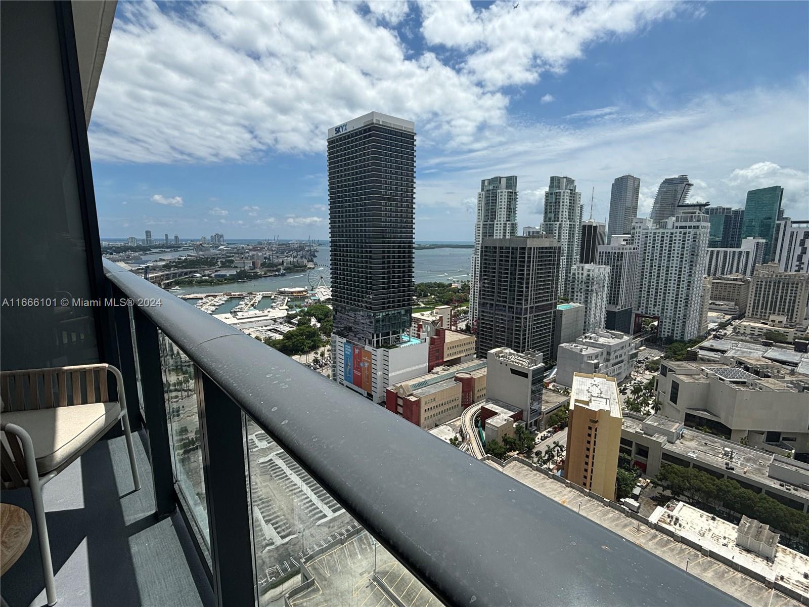 a view of balcony with city view