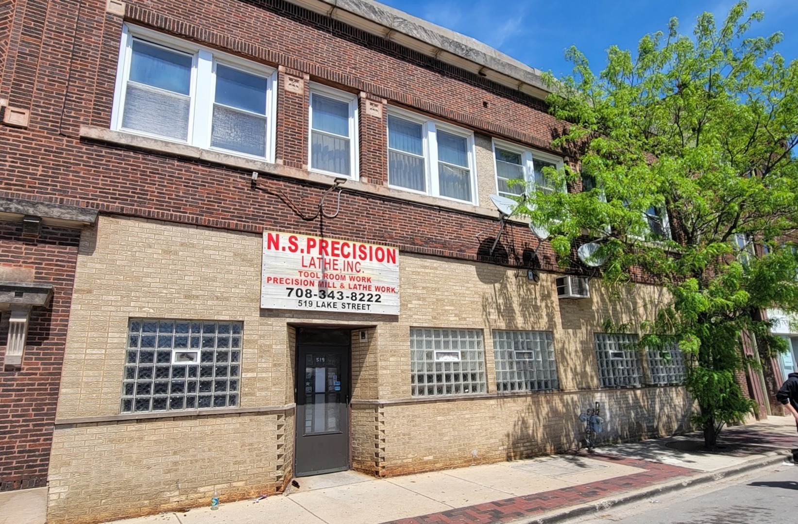 a sign on the side of a building