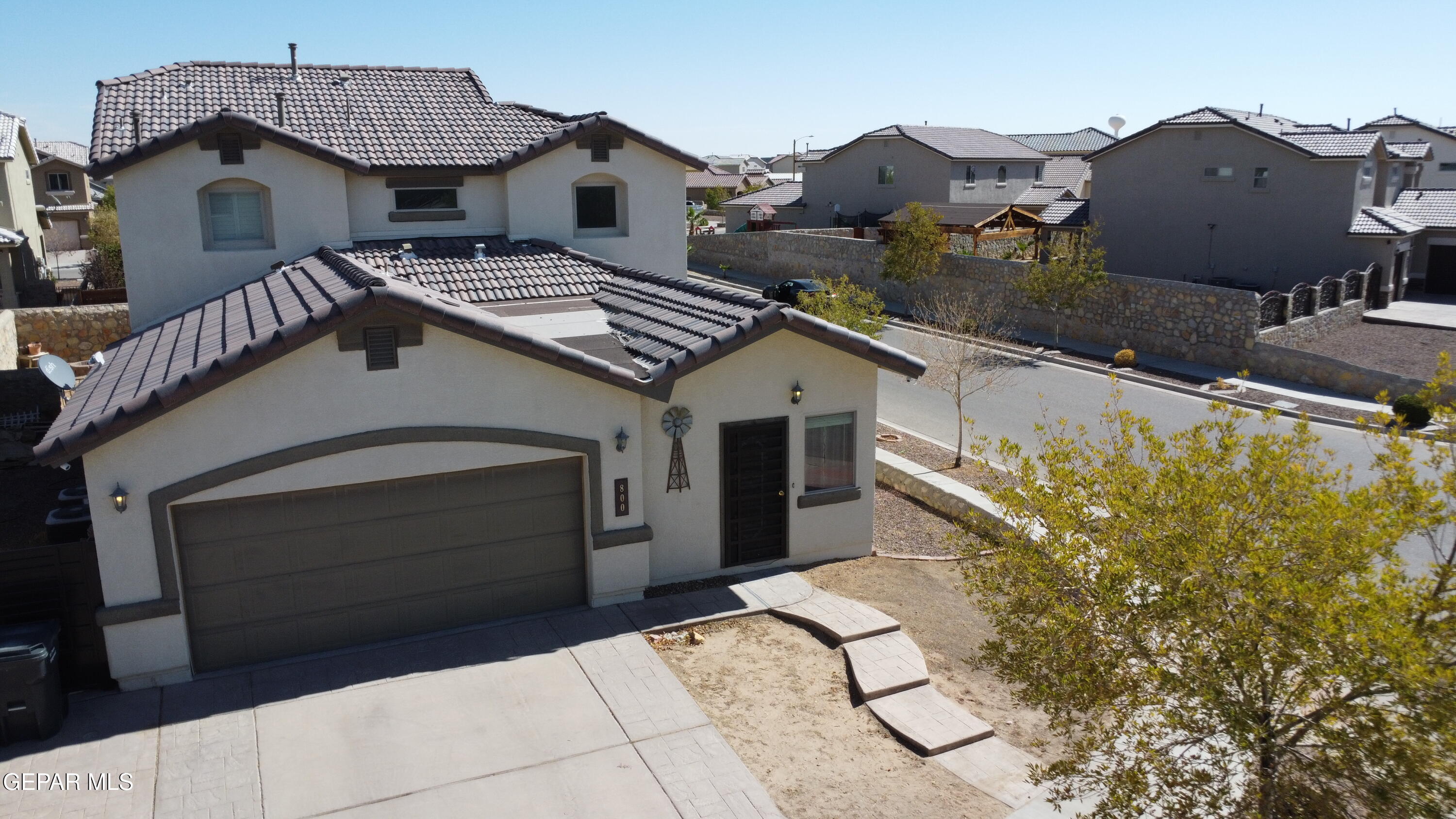 a aerial view of a house