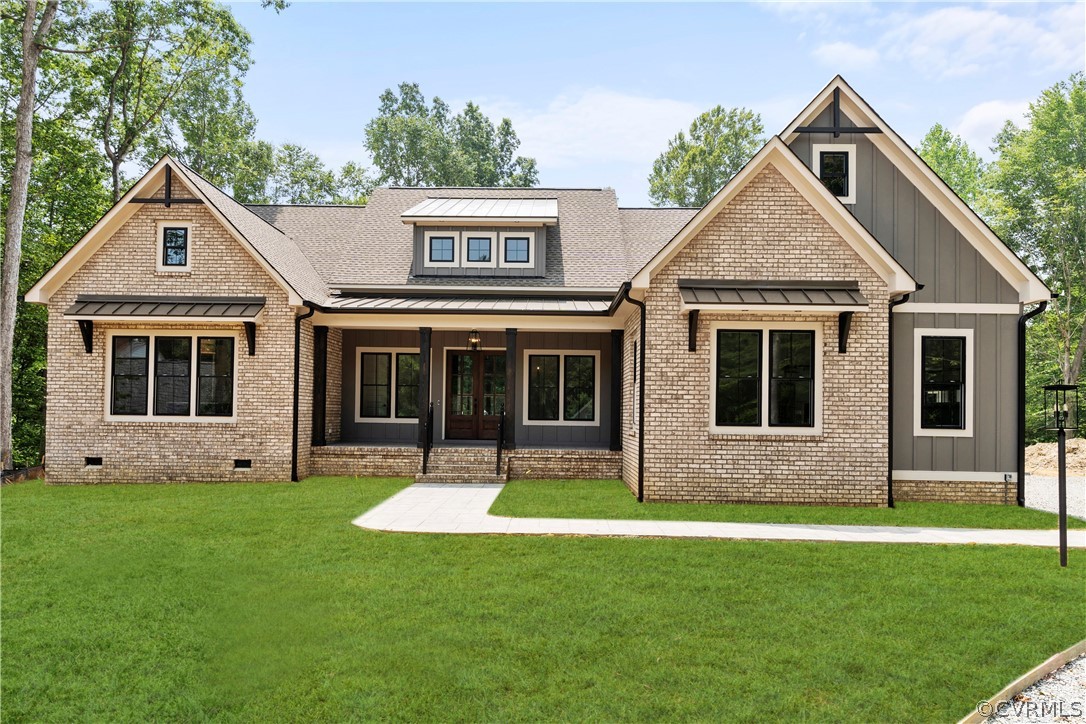 a front view of house with yard