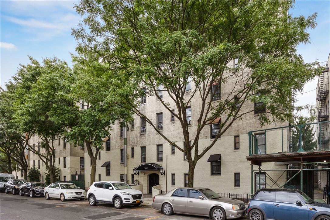 a building with trees in front of it