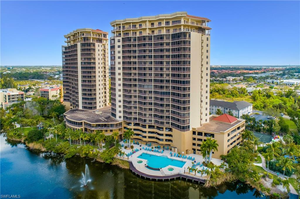 View of building exterior with a water view