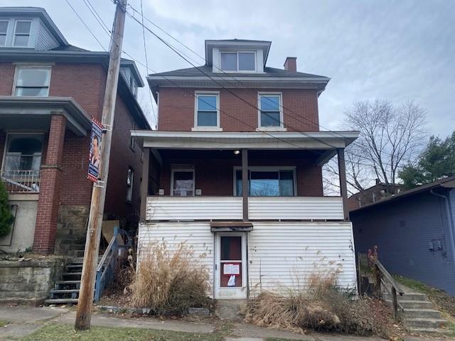 a front view of a house