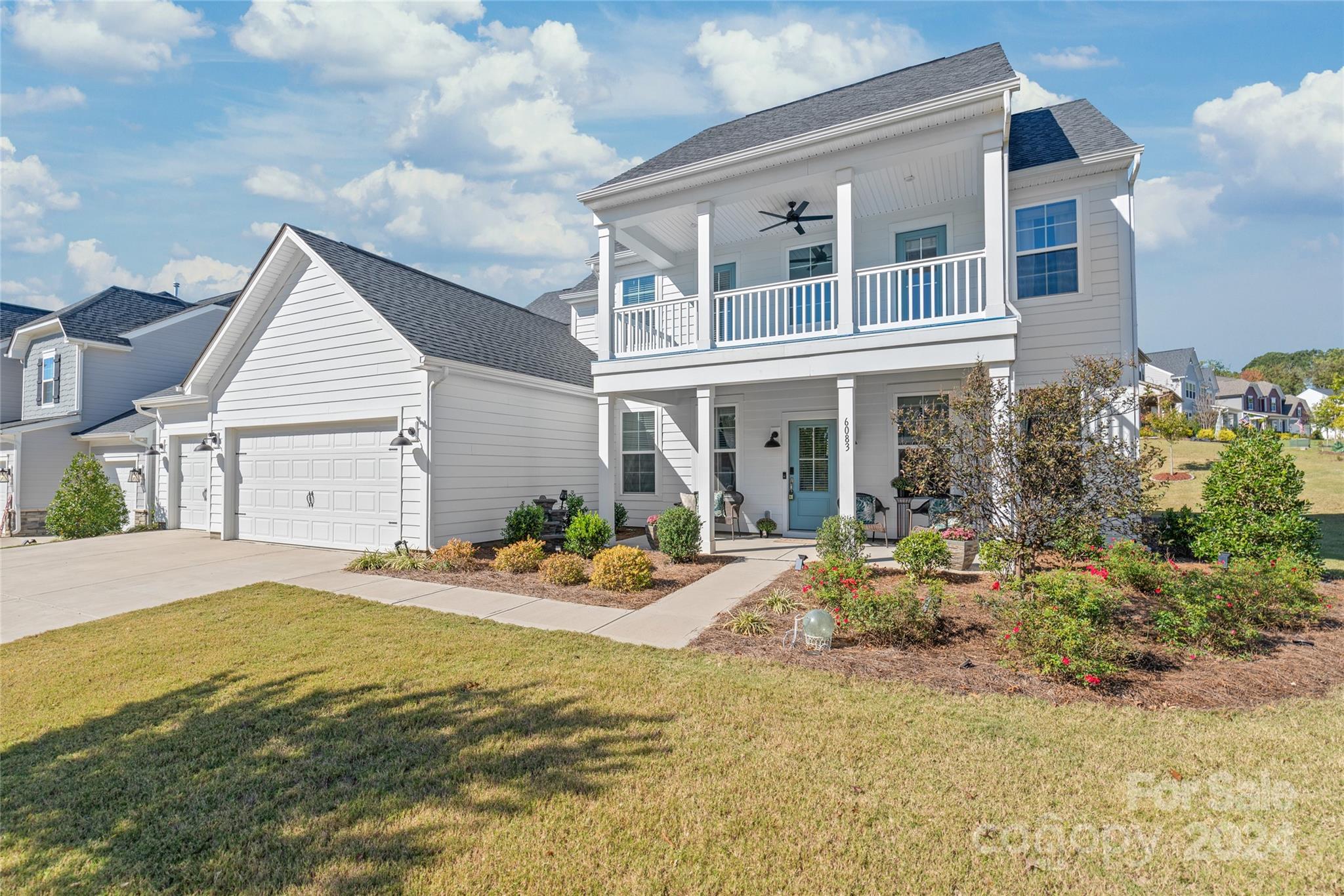 a house view with outdoor space and seating space