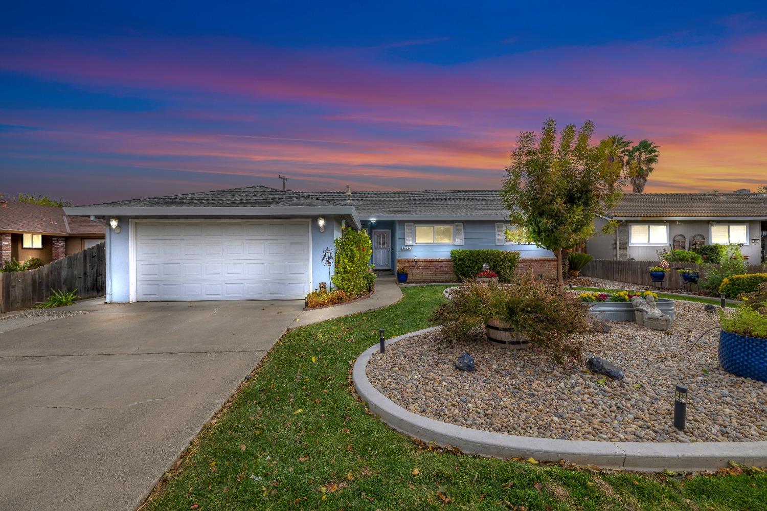 a view of a house with a patio