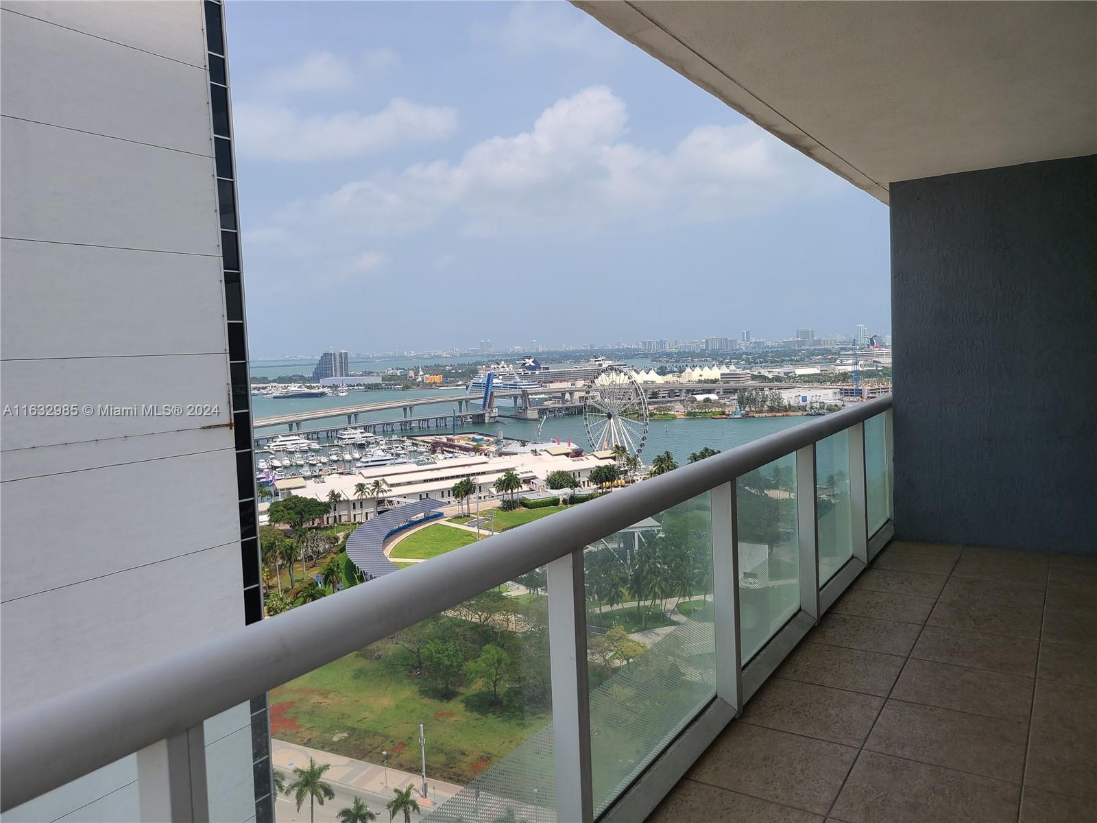 a view of city from a balcony