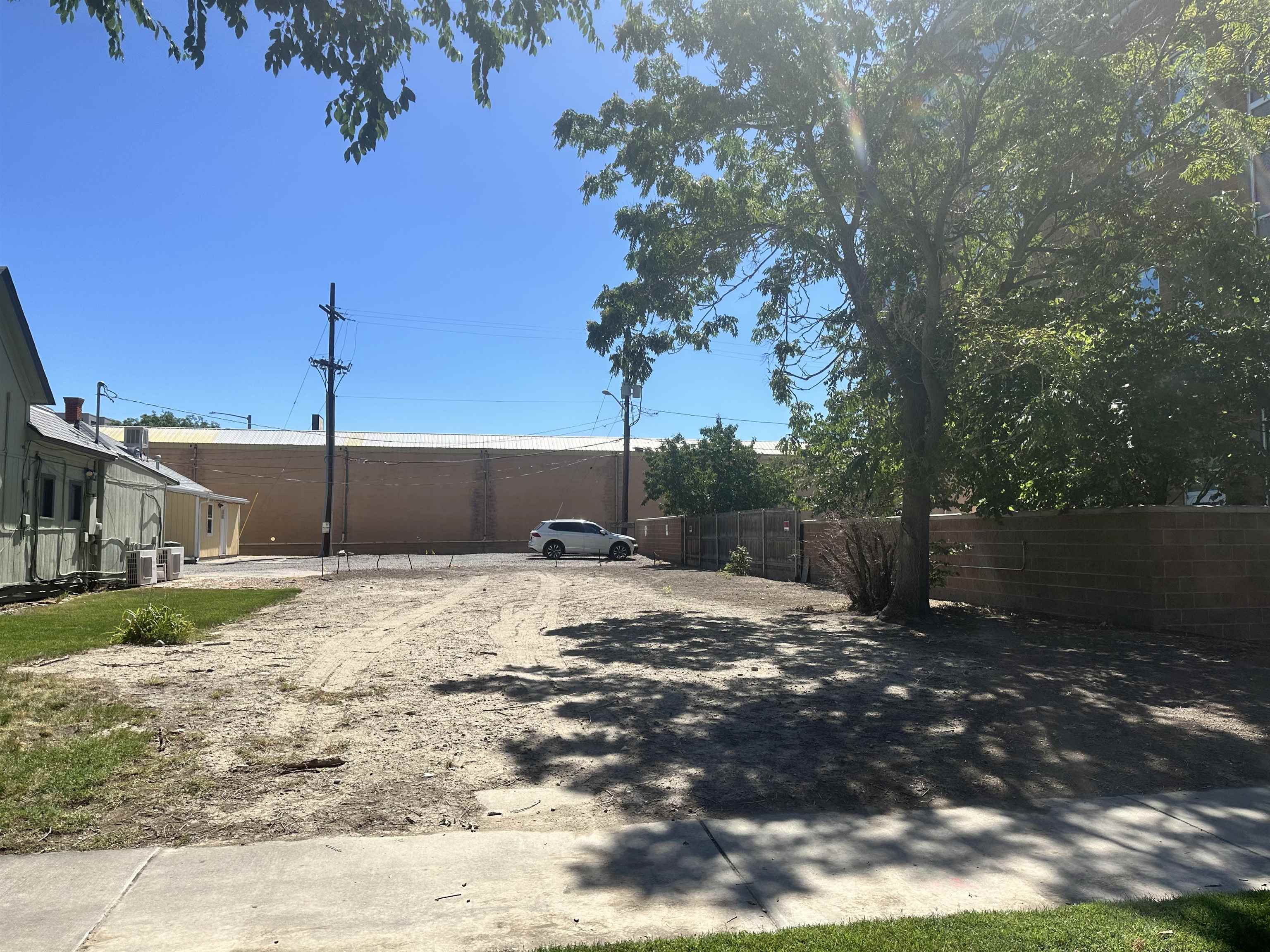 a view of a backyard of a house