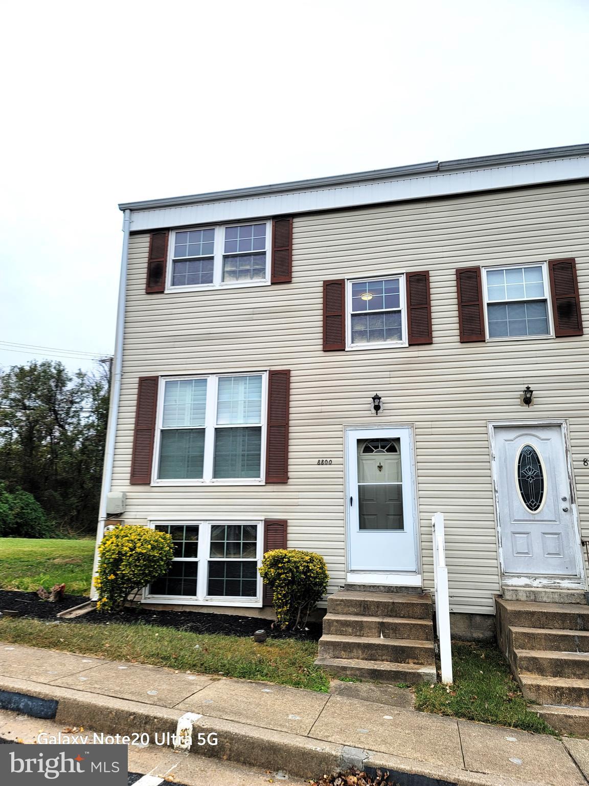 a front view of a house