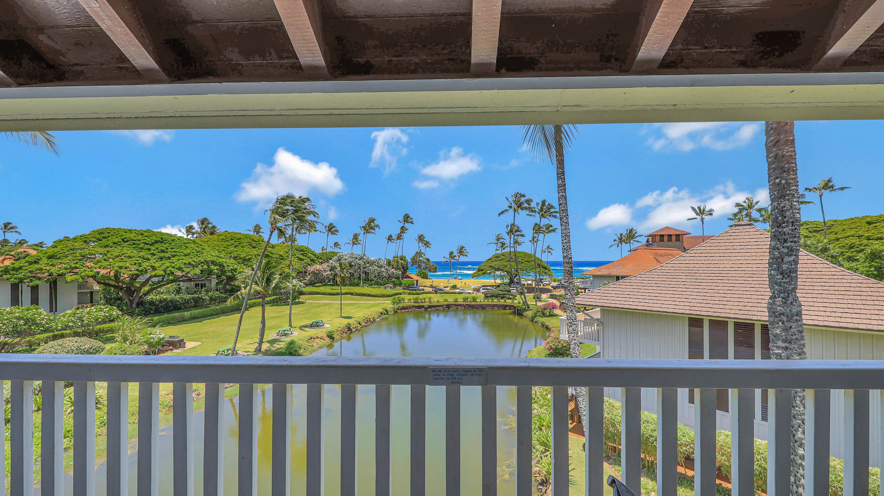 Full on Ocean View over the Prized Lagoon at the Kiahuna Plantation Resort, Unit #216 is hard to beat.