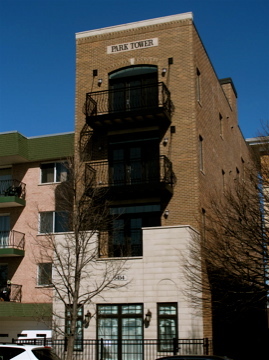 a front view of a building with entryway