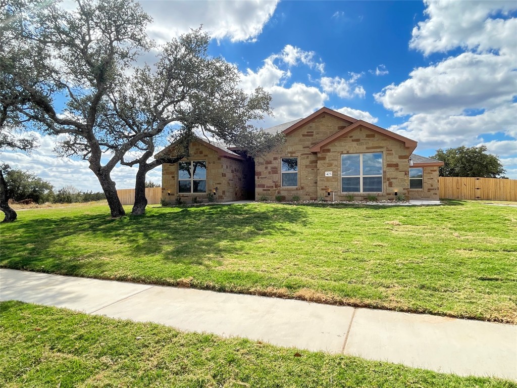 a view of a house with a yard