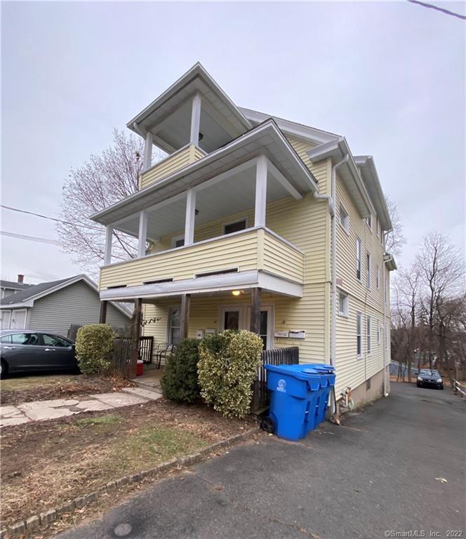 a front view of a house with windows