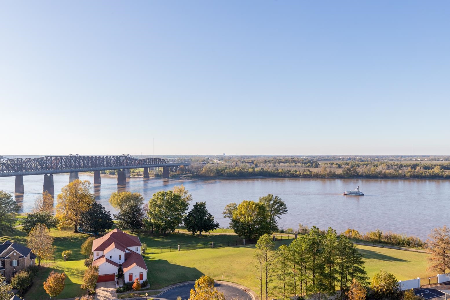 a view of a city and a lake view