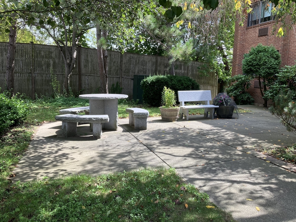 a view of backyard with furniture