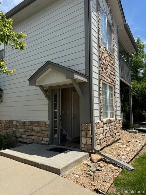 a view of a house with door