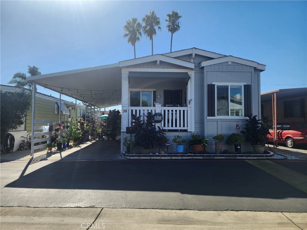 a front view of a house