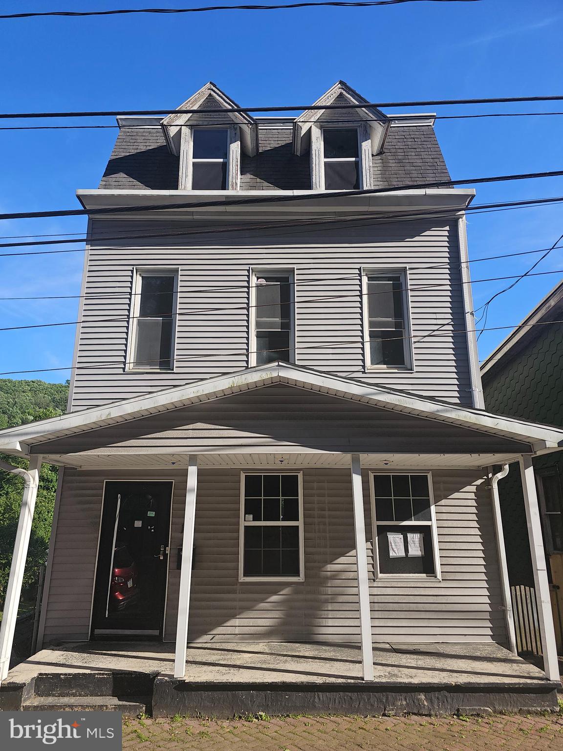 a front view of a house