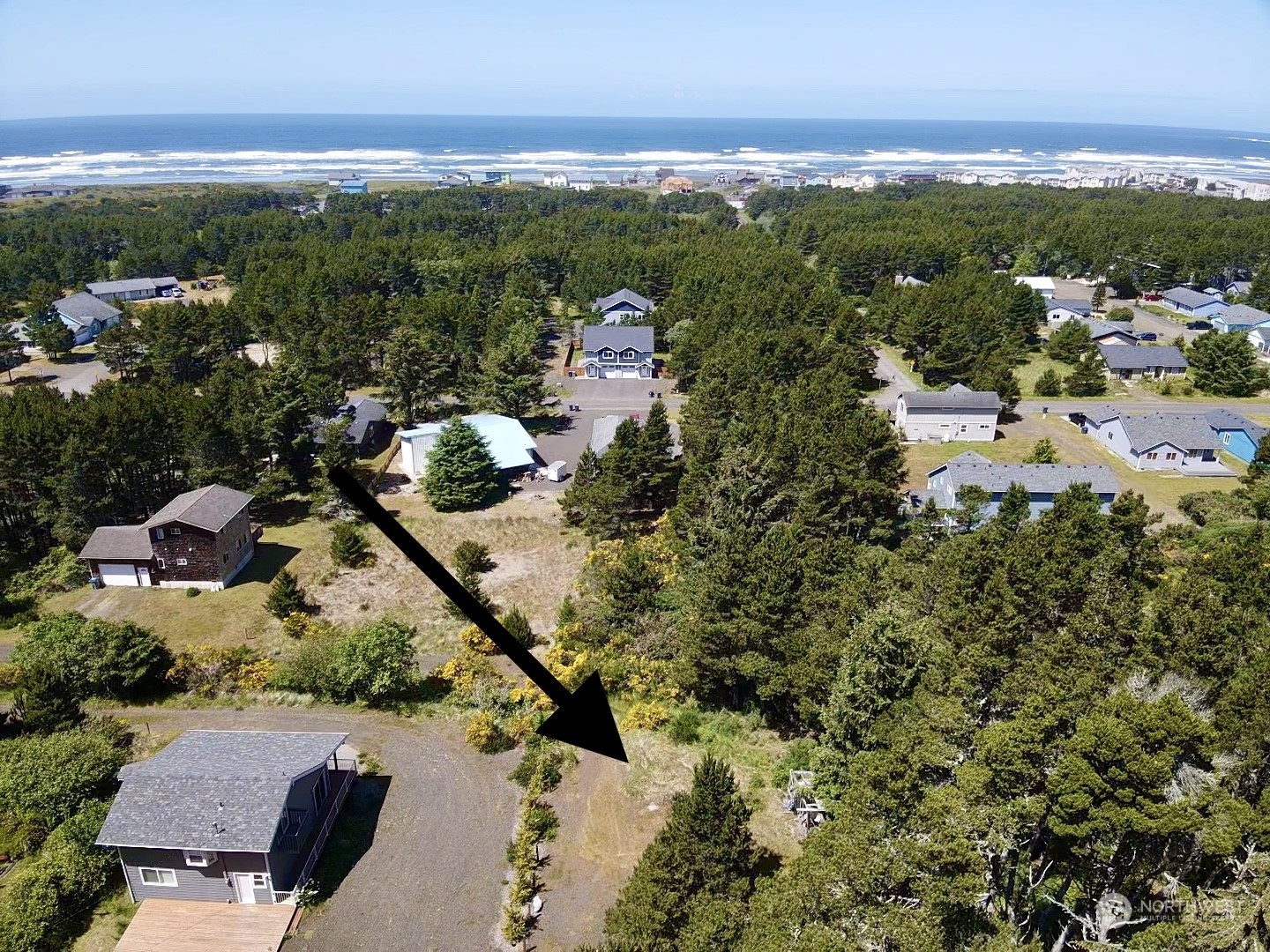 a view of city and ocean