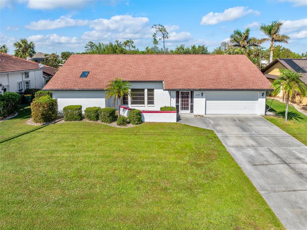 a aerial view of a house