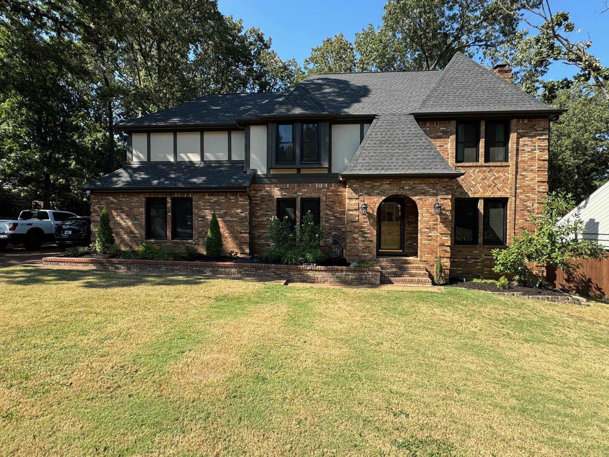 View of front of home with a front lawn