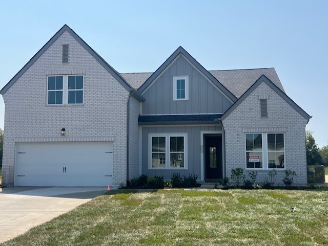 Brick and Hardie front elevation.