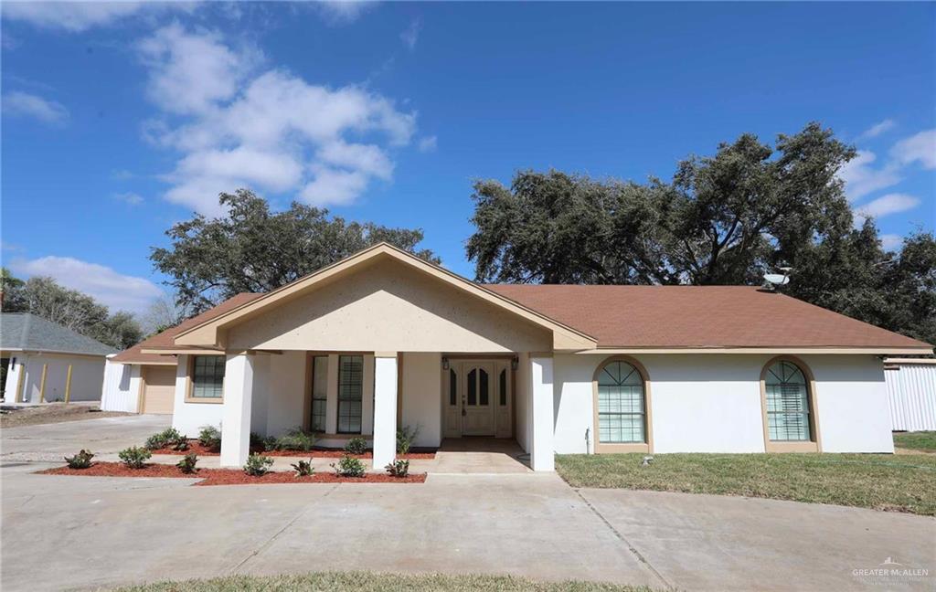 View of single story home