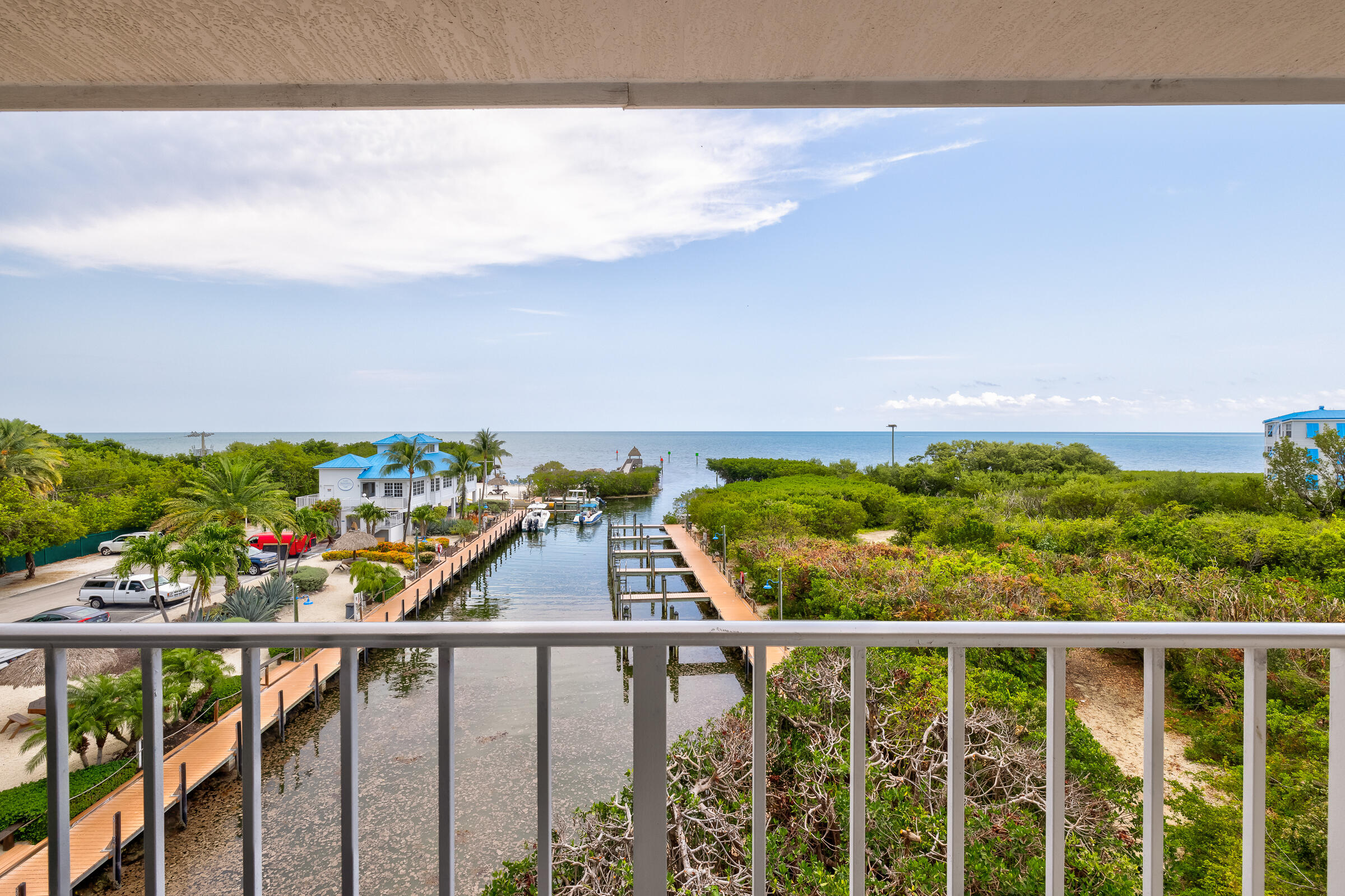 a view of a balcony