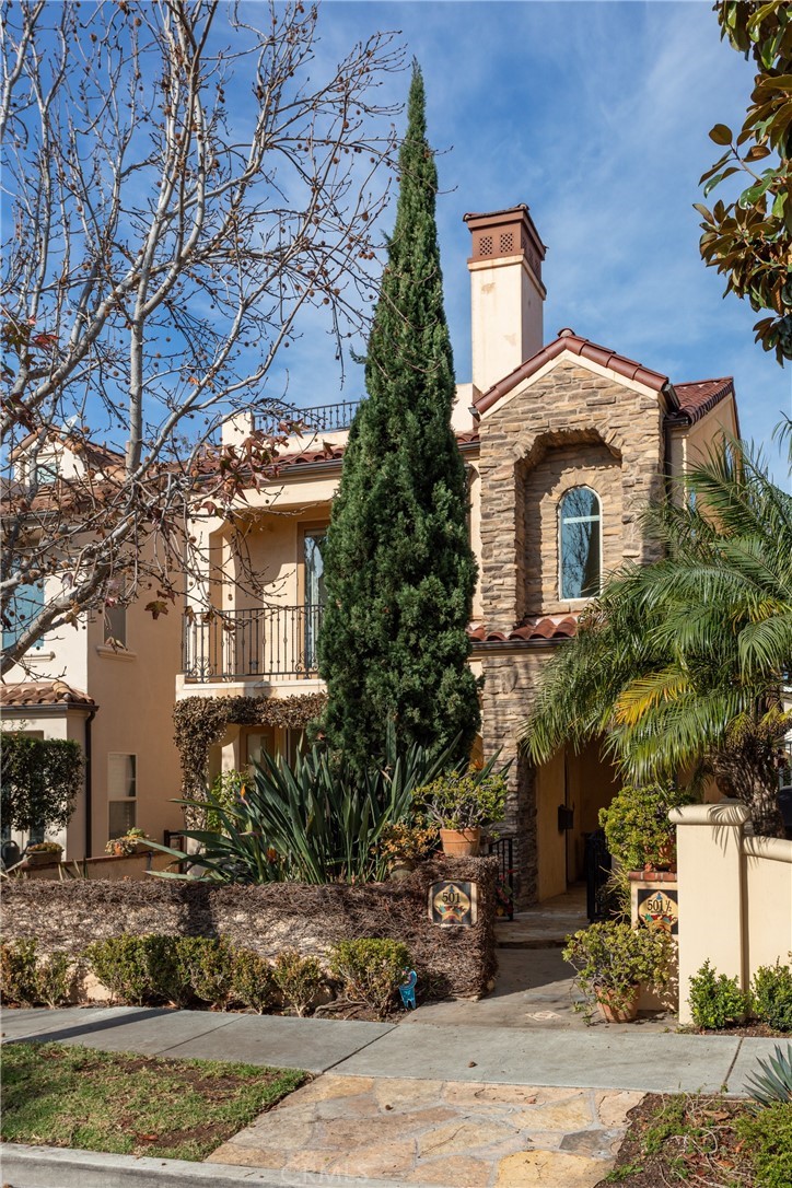 a front view of a house