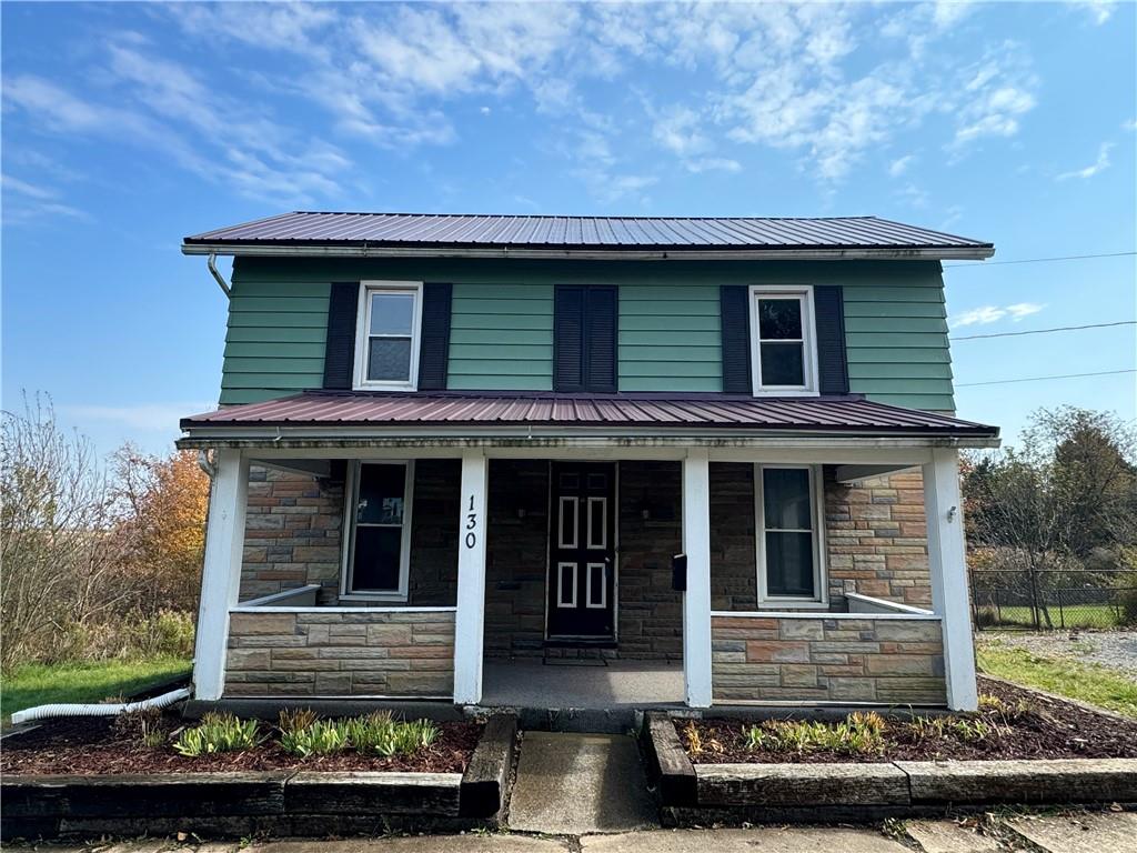 a front view of a house