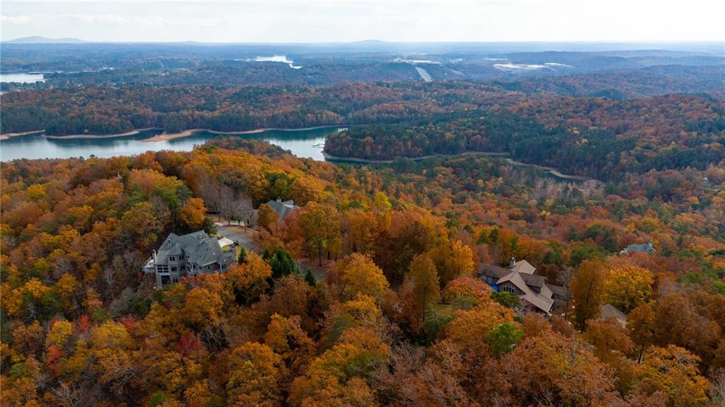 a view of lake and mountain