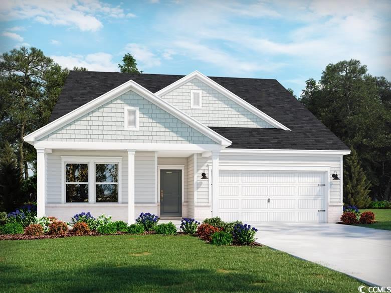 Craftsman-style home featuring a garage and a fron