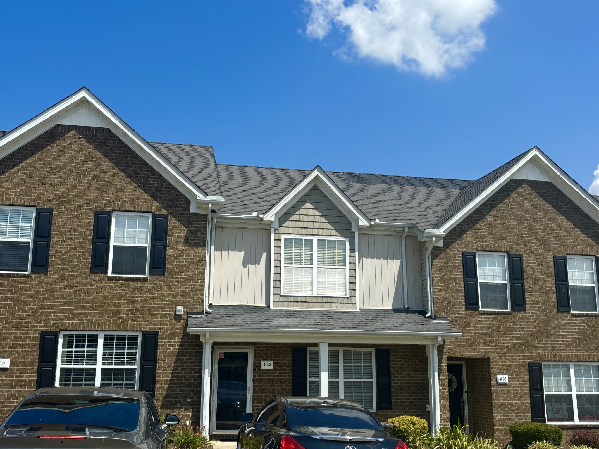 a front view of a house with balcony